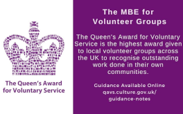 The Queens Award for Voluntary Service, awarded to the partnership in 2023